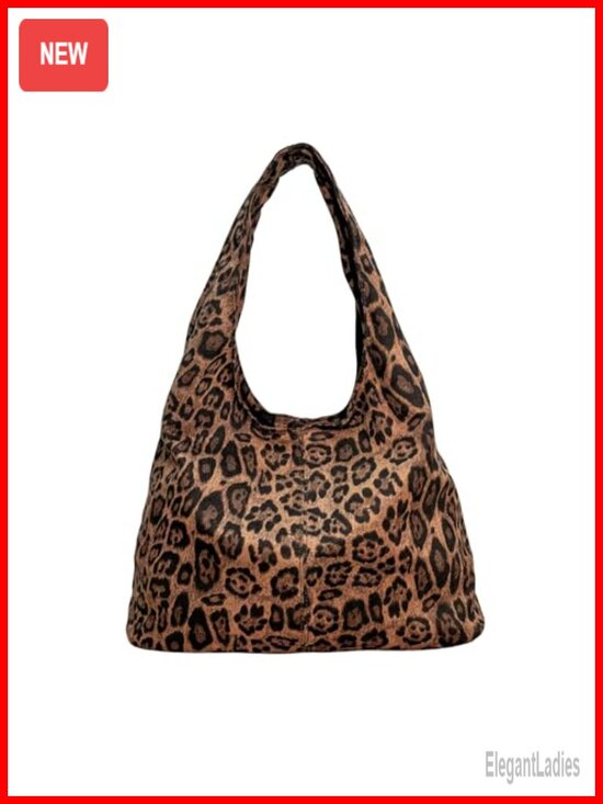 Handbags - Faux Suede Hobo Bag - Slouchy Crescent Shoulder Purse with Zipper Pockets for